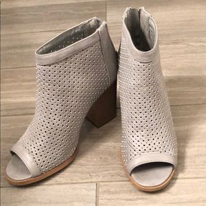 Open toe booties